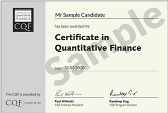 量化金融CQF證書