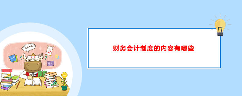 财务会计制度的内容有哪些