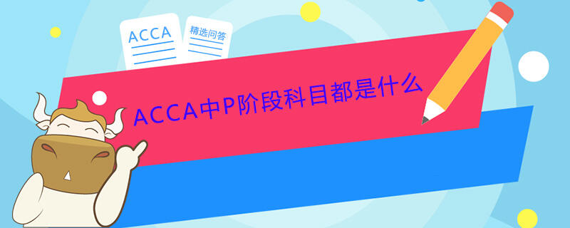 ACCA中P阶段科目都是什么