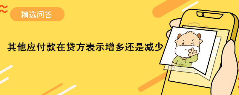 其他應(yīng)付款在貸方表示增多還是減少