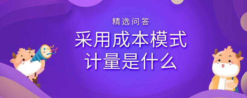 采用成本模式計(jì)量是什么