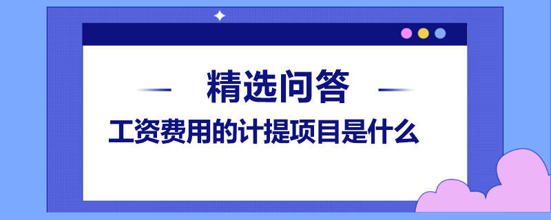 工資費(fèi)用的計(jì)提項(xiàng)目是什么