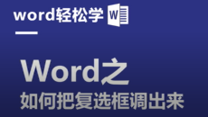 Word之如何把复选框调出来