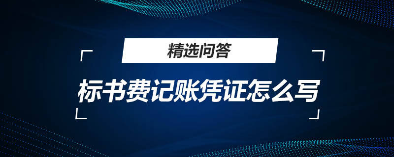 標書費記賬憑證怎么寫