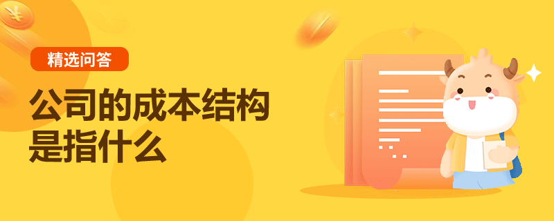 公司的成本結(jié)構(gòu)是指什么