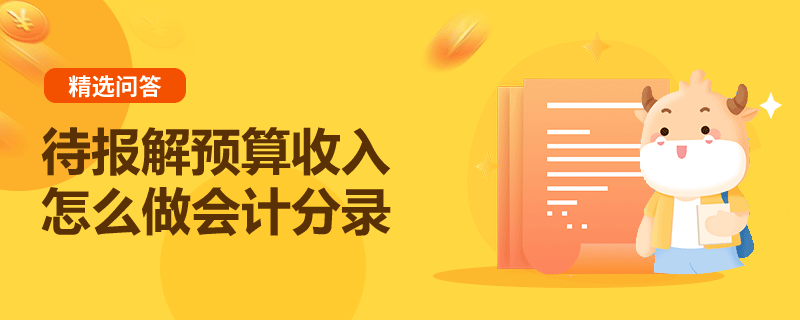 待報(bào)解預(yù)算收入怎么做會(huì)計(jì)分錄