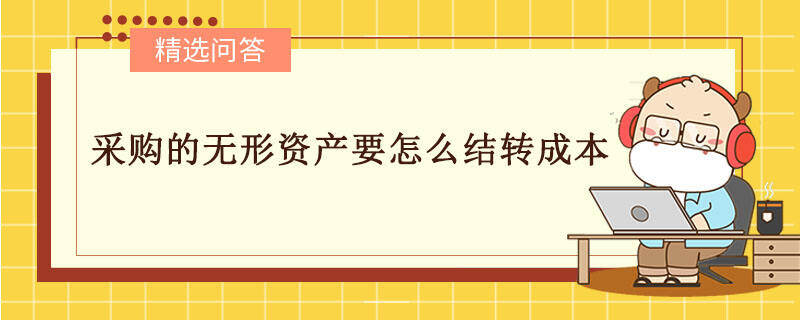 采购的无形资产要怎么结转成本