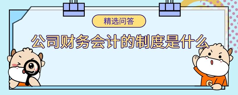 公司財務(wù)會計的制度是什么