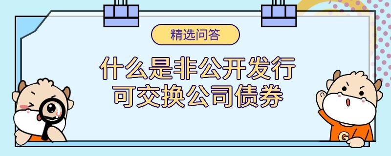 什么是非公开发行可交换公司债券