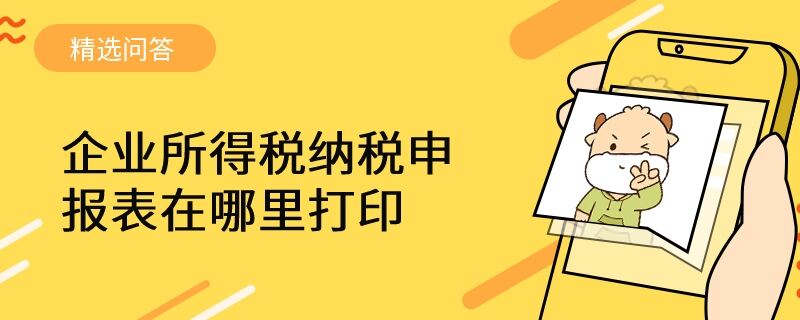 企業(yè)所得稅納稅申報表在哪里打印