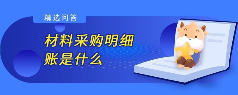 材料采購明細(xì)賬是什么