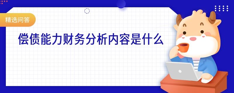 偿债能力财务分析内容是什么