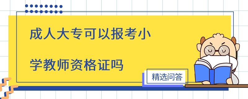 成人大?？梢詧?bào)考小學(xué)教師資格證嗎