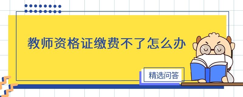 教師資格證繳費(fèi)不了怎么辦