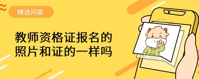 教师资格证报名的照片和证的一样吗