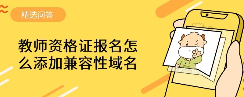 教師資格證報名怎么添加兼容性域名