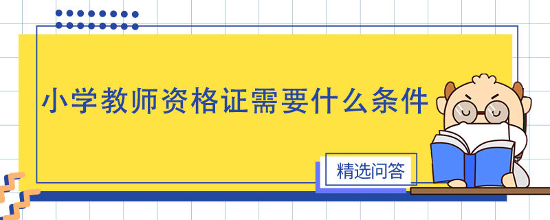 小学教师资格证需要什么条件