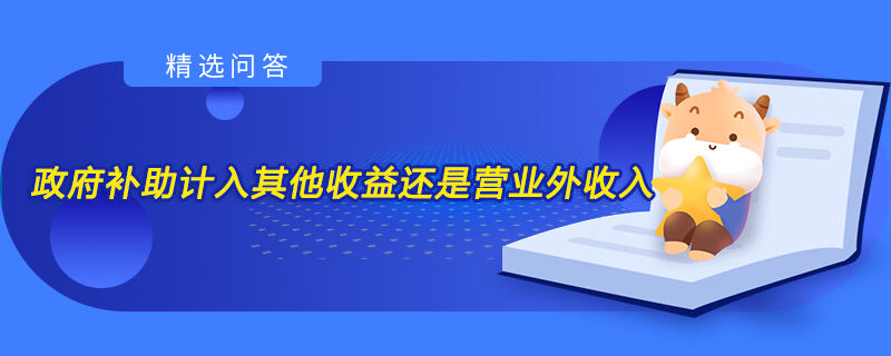 政府补助计入其他收益还是营业外收入