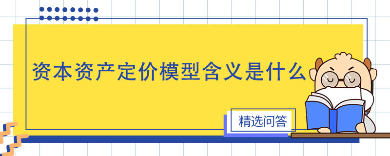 资本资产定价模型含义是什么