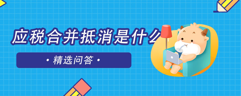 應(yīng)稅合并抵消是什么