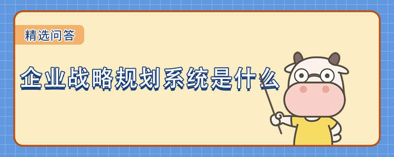 企業(yè)戰(zhàn)略規(guī)劃系統(tǒng)是什么