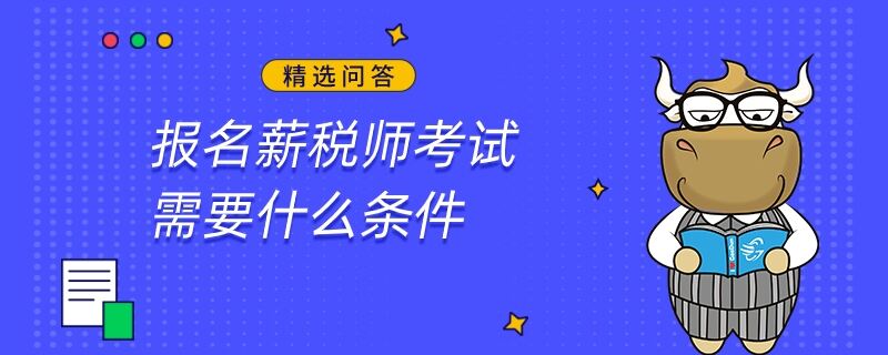 报名薪税师考试需要什么条件