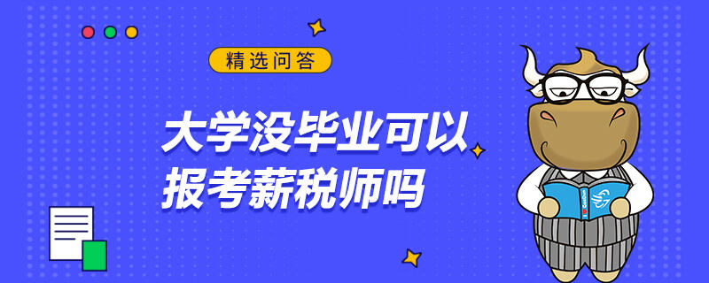 大学没毕业可以报考薪税师吗