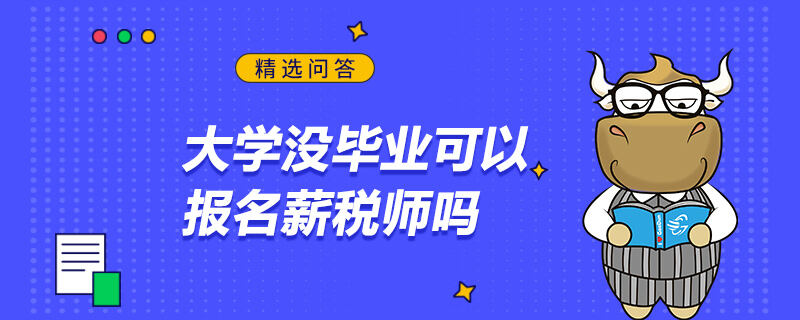 大学没毕业可以报名薪税师吗