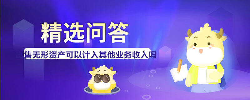 出售无形资产可以计入其他业务收入吗