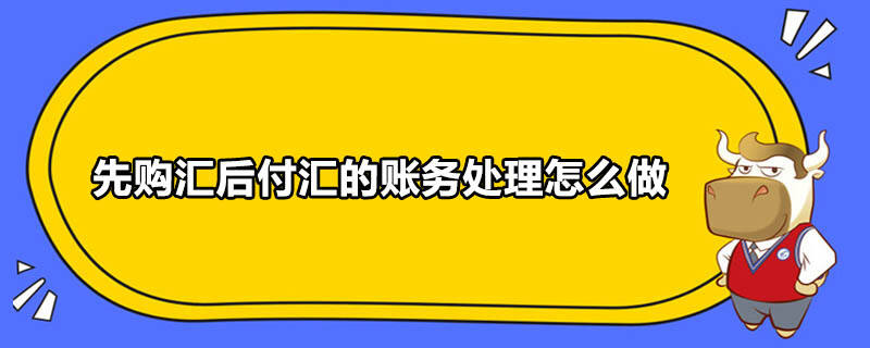 先購匯后付匯的賬務(wù)處理怎么做