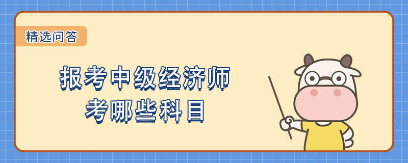 報考中級經(jīng)濟師考哪些科目