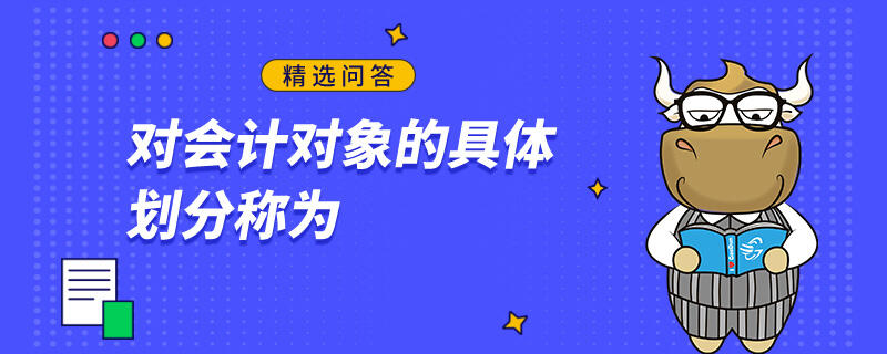 對會計對象的具體劃分稱為