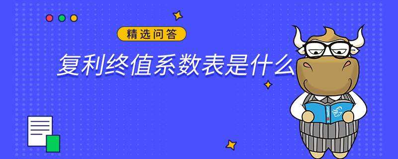 復利終值系數(shù)表是什么