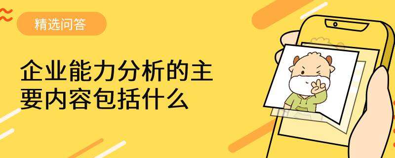 企業(yè)能力分析的主要內(nèi)容包括什么