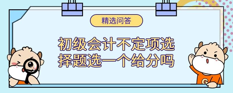 初級會計(jì)不定項(xiàng)選擇題選一個(gè)給分嗎