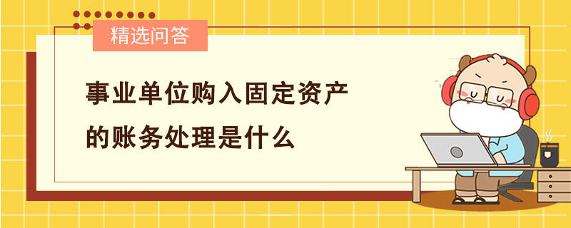 事业单位购入固定资产的账务处理是什么