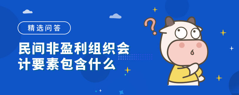 民间非盈利组织会计要素包含什么