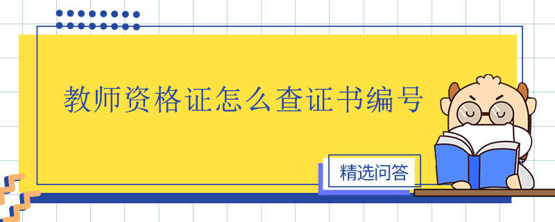 教師資格證怎么查證書編號