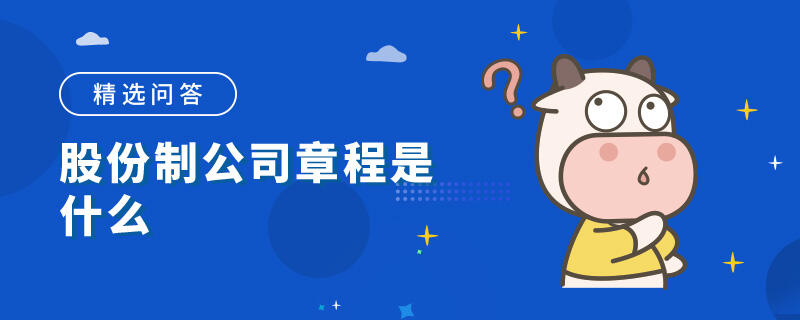 股份制公司章程是什么