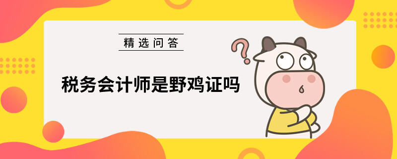 税务会计师是野鸡证吗