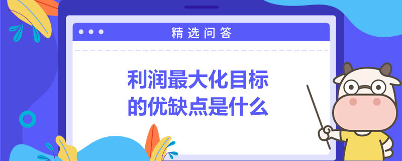 利润最大化目标的优缺点是什么