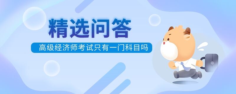 高级经济师考试只有一门科目吗