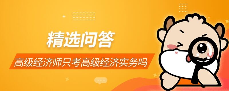 高级经济师只考高级经济实务吗