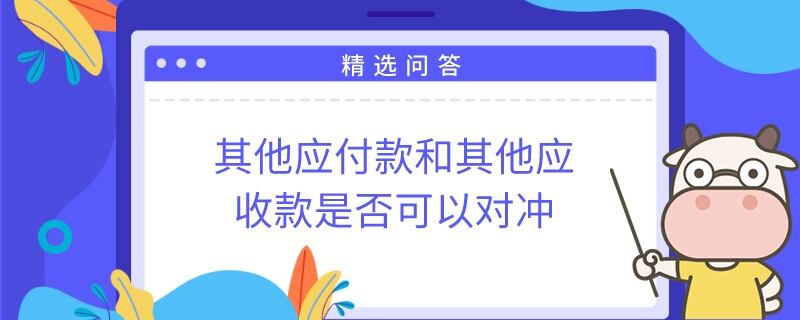 其他應付款和其他應收款是否可以對沖