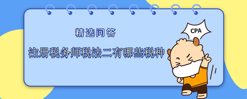 注册税务师税法二有哪些税种