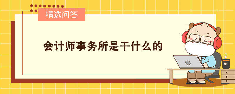 会计师事务所是干什么的