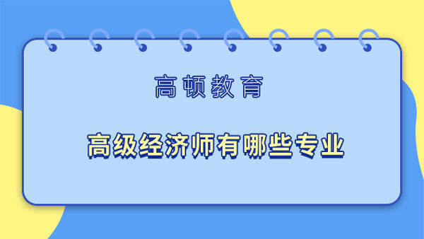 高级经济师有哪些专业