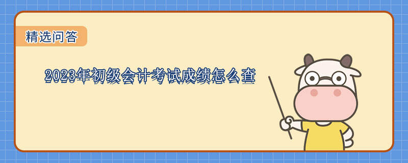 2023年初级会计考试成绩怎么查