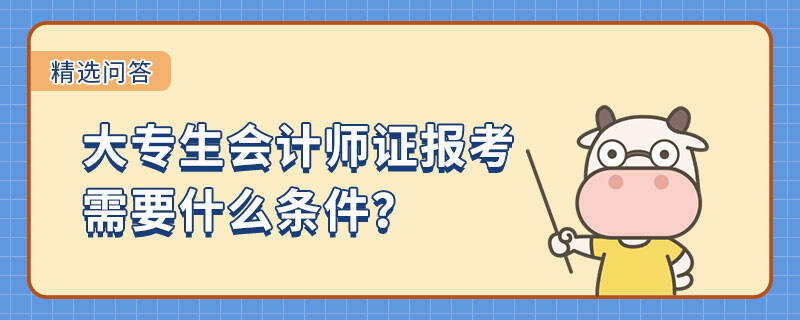 大專生會計師證報考需要什么條件？