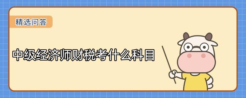 中級經(jīng)濟師財稅考什么科目